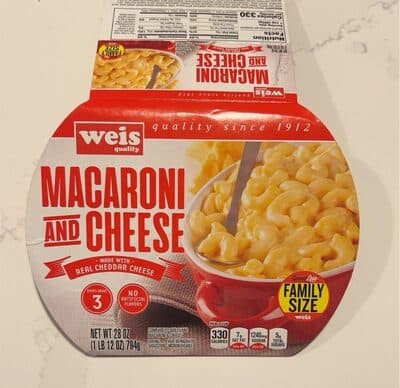 MACARONI AND CHEESE MADE WITH REAL CHEDDAR CHEESE, CHEESE