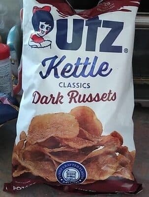 Dark Russet potatoes chips