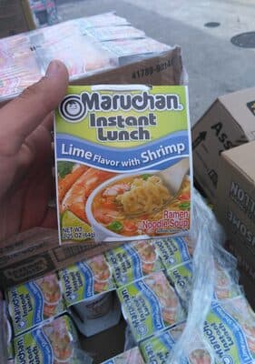 Lime Flavor with Shrimp Ramen Noodle Soup