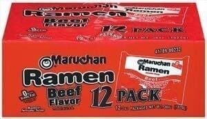 Maruchan instant lunch beef ramen noodle baby count