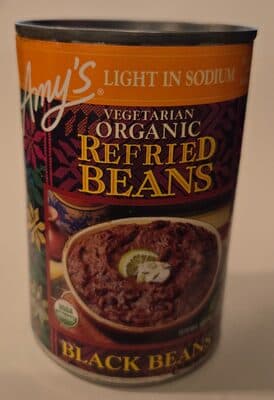 Vegetarian Organic Refried Black Beans (Light In Sodium)
