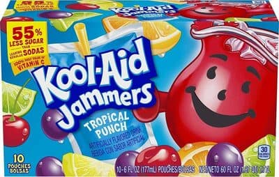 Jammers tropical punch flavored drink