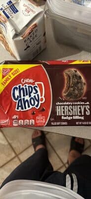 chewy Chips Ahoy! chocolatey cookies with HERSHEY'S fudge filling