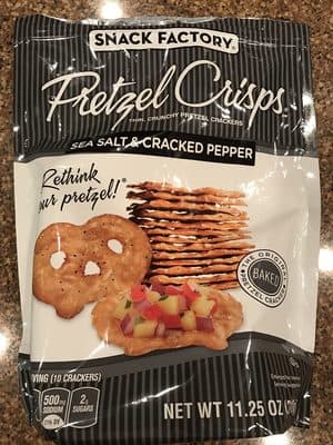 Snack Factory Pretzel Crisps, Sea Salt & Cracked Pepper, 11.25 Oz