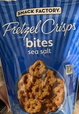 Snack Factory Pretzel Crisps Bites, Sea Salt Pretzels, 12 Oz