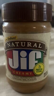 Natural Jif Creamy Peanut Butter Spread