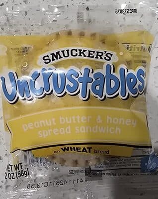 PEANUT BUTTER & HONEY SPREAD SANDWICH ON WHOLE WHEAT BREAD, PEANUT BUTTER & HONEY