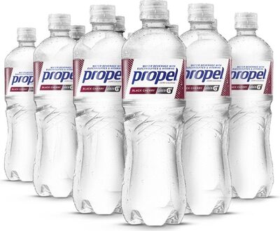 Propel Black Cherry Flavored Water Beverage 24 Fluid Ounce Plastic Bottle