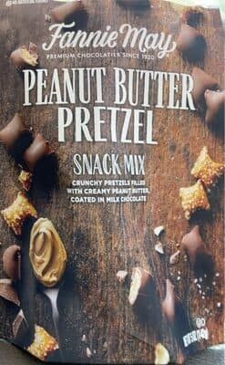 PEANUT BUTTER PRETZEL CRUNCHY PRETZELS FILLED WITH CREAMY PEANUT BUTTER, COATED IN MILK CHOCOLATE SNACK MIX, PEANUT BUTTER PRETZEL