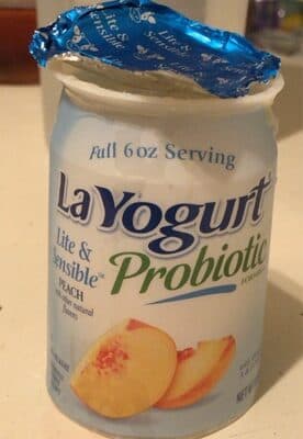 PEACH PROBIOTIC FORMULA BLENDED NONFAT YOGURT, PEACH