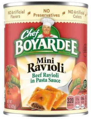 Mini Ravioli Beef Ravioli in Pasta Sauce