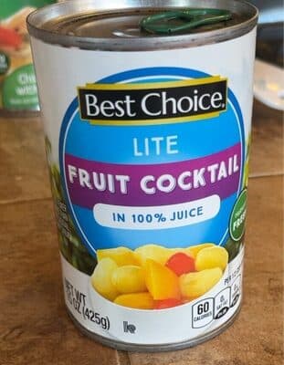 FRUIT COCKTAIL IN 100% JUICE, 100% JUICE