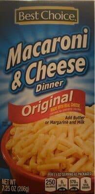 ORIGINAL MACARONI AND CHEESE DINNER, ORIGINAL