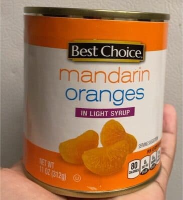 MANDARIN ORANGES IN LIGHT SYRUP, MANDARIN IN LIGHT SYRUP