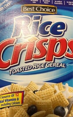 RICE CRISPS TOASTED RICE CEREAL, RICE CRISPS