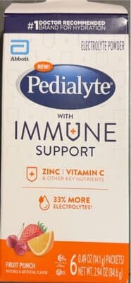 FRUIT PUNCH FLAVOR ELECTROLYTE POWDER PACKETS, FRUIT PUNCH