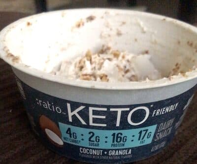 COCONUT + GRANOLA FLAVORED DAIRY SNACK, COCONUT + GRANOLA