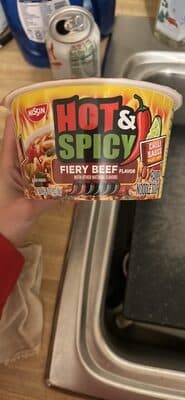 Hot & Spicy Fiery Beef Flavor Ramen Noodle Soup