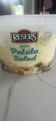 AMISH POTATO SALAD A TRADITIONAL SALAD WITH EGG, MUSTARD AND A SWEET MAYO DRESSING, POTATO SALAD