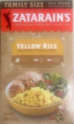 YELLOW RICE LONG GRAIN RICE WITH VEGETABLES & SPICES, YELLOW RICE