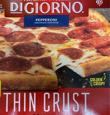 DiGiorno Classic Thin Crust Pepperoni 12in Frozen Pizza 20.6oz Box