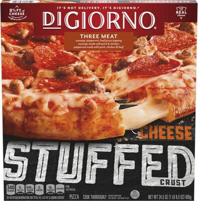 DiGiorno Stuffed Crust Three Meat Frozen Pizza 24.5 oz Box