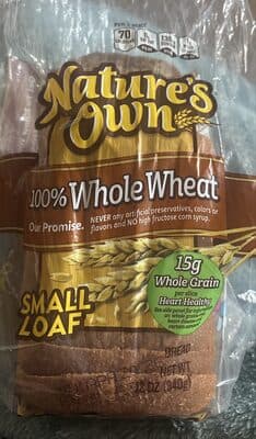 100% Whole Wheat Small Loaf Bread