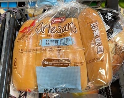 BRIOCHE HOT DOG BUNS BAKERY BREAD, BRIOCHE HOT DOG BUNS