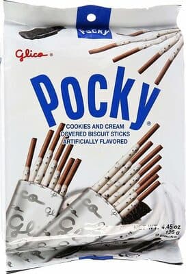 COOKIES AND CREAM FLAVORED COVERED BISCUIT STICKS, COOKIES AND CREAM