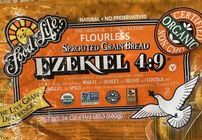 The Original Low Glycemic Flourless Sprouted Grain Bread Ezekiel 4:9