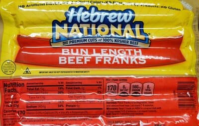 Bun Length Beef Franks
