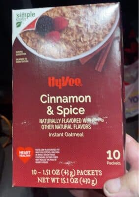 CINNAMON & SPICE INSTANT OATMEAL, CINNAMON & SPICE