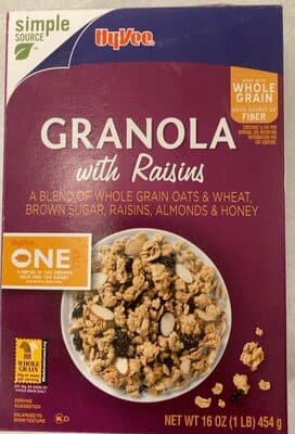 GRANOLA WITH RAISINS, RAISINS