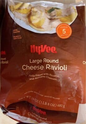 CHEESE RAVIOLI PASTA FILLED WITH RICOTTA AND ROMANO CHEESES, CHEESE