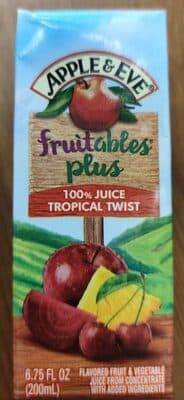 TROPICAL TWIST FLAVORED FRUIT & VEGETABLE 100% JUICE FROM CONCENTRATE, TROPICAL TWIST