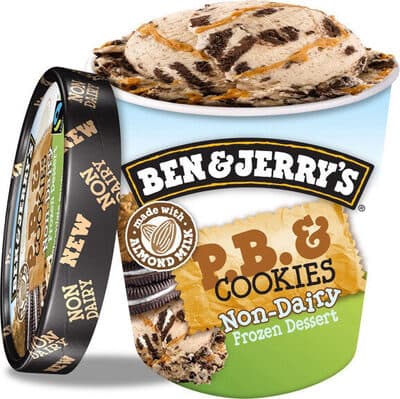 Ben & jerry& non-dairy p b and cookies frozen dessert