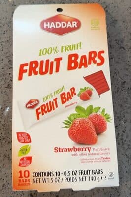 STRAWBERRY FRUIT BARS, STRAWBERRY