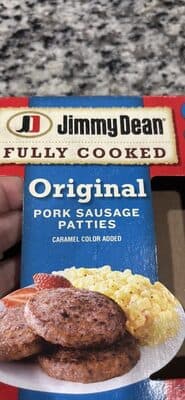 Fully cooked original pork sausage patties count