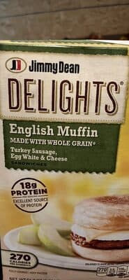 English Muffin Turkey Sausage, Egg White & Cheese Sandwich