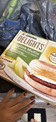 English Muffin Turkey Sausage, Egg White & Cheese Sandwich