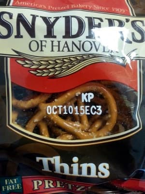 Snyder's of Hanover Pretzels, Thins, Snack Packs 1.5 Oz
