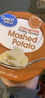 Microwavable Buttery Flavored Mashed Potato