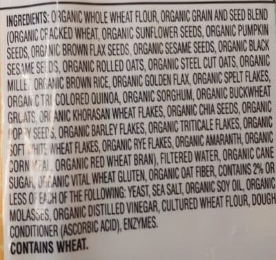 Organic thin-sliced bread multi-grain & seeds