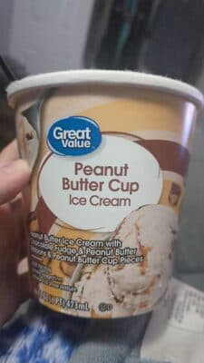 PEANUT BUTTER ICE CREAM WITH CHOCOLATE FUDGE & PEANUT BUTTER RIBBONS & PEANUT BUTTER CUP PIECES, PEANUT BUTTER