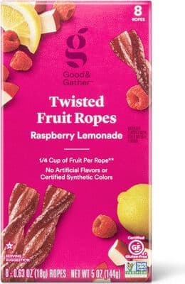 RASPBERRY LEMONADE TWISTED FRUIT ROPES, RASPBERRY LEMONADE