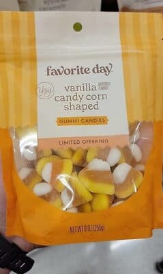 VANILLA CANDY CORN SHAPED GUMMI CANDIES, VANILLA