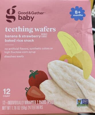 Teething Wafers Banana & Strawberry