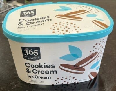 COOKIES & CREAM ICE CREAM, COOKIES & CREAM
