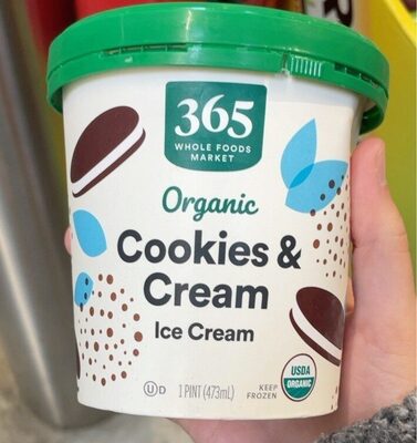 COOKIES & CREAM ICE CREAM, COOKIES & CREAM