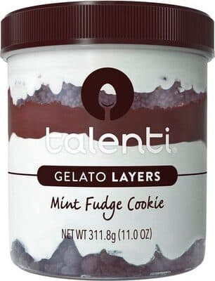 Gelato layers mint fudge cookie
